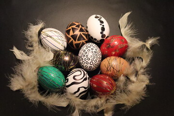Easter eggs with amazing collours