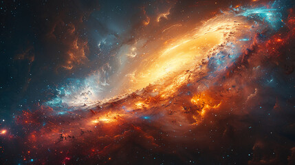 Fototapeta premium a nebula mobius strip, in the style of vibrant colors. AI generative