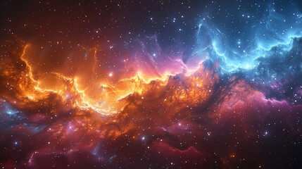 Fototapeta na wymiar a nebula mobius strip, in the style of vibrant colors. AI generative