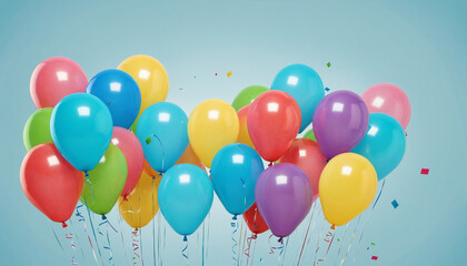 bunch of colorful balloons,   colorful background