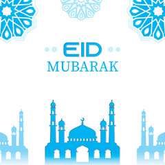 Modern design Eid Mubarak background with Islamic decoration