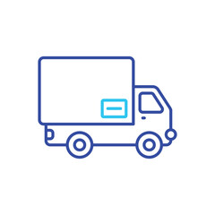 Blue Line Delivery Truck vector icon