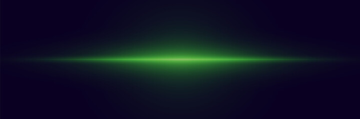 Neon horizontal flare and light. Light line.