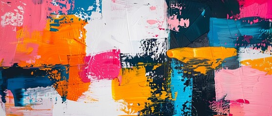 Fototapeta premium Experimenting with new mediums and techniques in abstract art