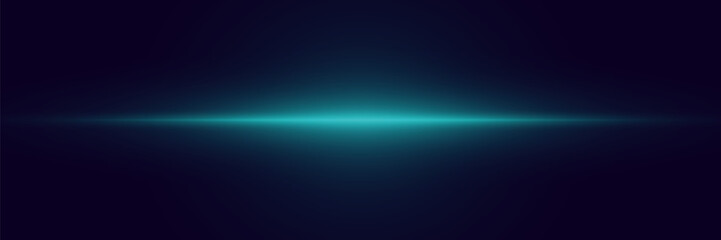 Fototapeta premium Neon horizontal flare and light. Light line.