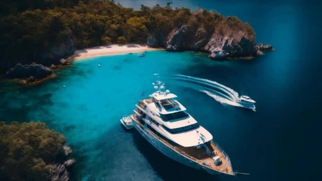 Luxury Yacht in Paradise: Exploring the Turquoise Waters