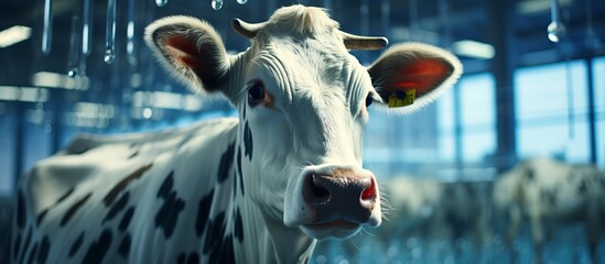 Cows in a farm - obrazy, fototapety, plakaty