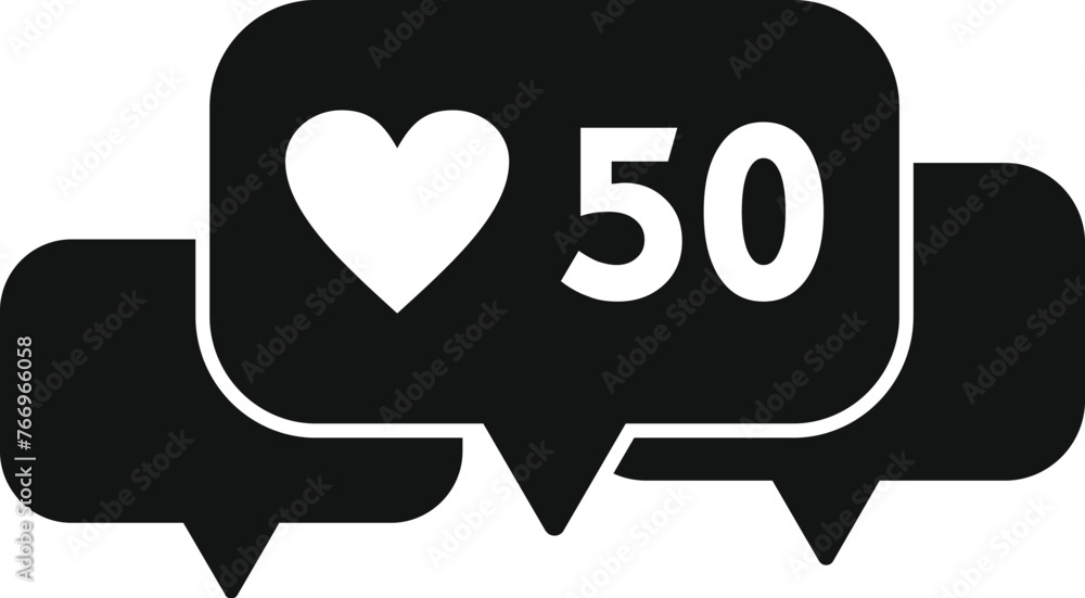 Poster like online comments icon simple vector. best media content. message post