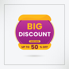 Colorful mega sale design Big sale composition with flat design