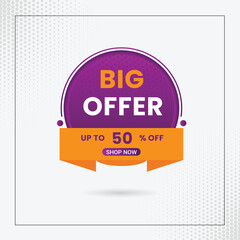 Purple background big sale design Colorful mega sale design