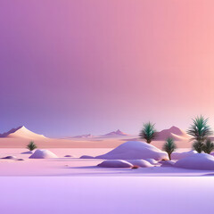 Fototapeta na wymiar arabic desert minimal scene background