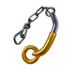Heavy-Duty Climbing Carabiner Isolated on Transparent Background