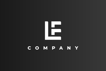 letter l e monogram modern logo - obrazy, fototapety, plakaty