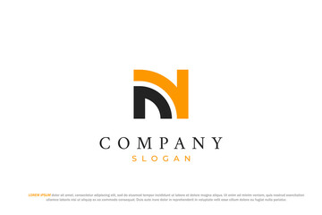 logo letter n modern business