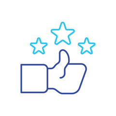 Blue Line Best Seller vector icon