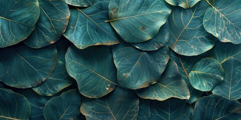 Close-Up of Green Leafy Organic Texture