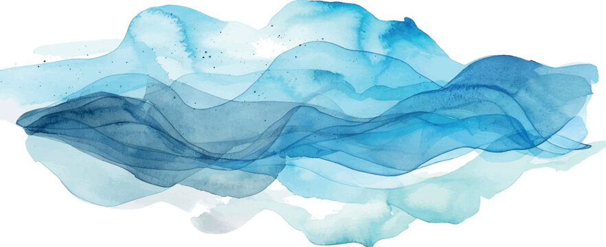 abstract blue wave watercolor background