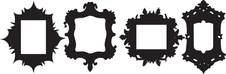 Set frames. Hand drawn vector illustration	