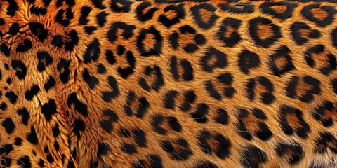 Organic Texture of Leopard Fur Close-Up