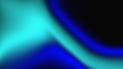 Blue and Turquoise Grainy noise texture gradient background