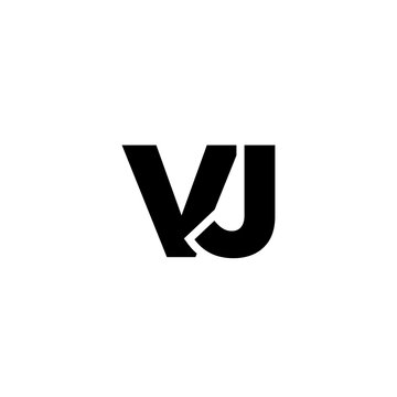Letter V and J, VJ logo design template. Minimal monogram initial based logotype.