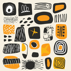 collection of modern abstract shapes