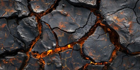 Lava Cracks with Organic Texture