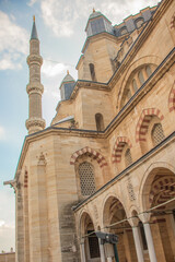 Selimiye Mosque in Edirne, Turkey. The mosque was commissioned by Sultan Selim II, and was built by architect Mimar Sinan