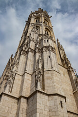 Famous historic Matthias Church in Budapest, Hungary, a must-visit landmark. Gothic architectural...