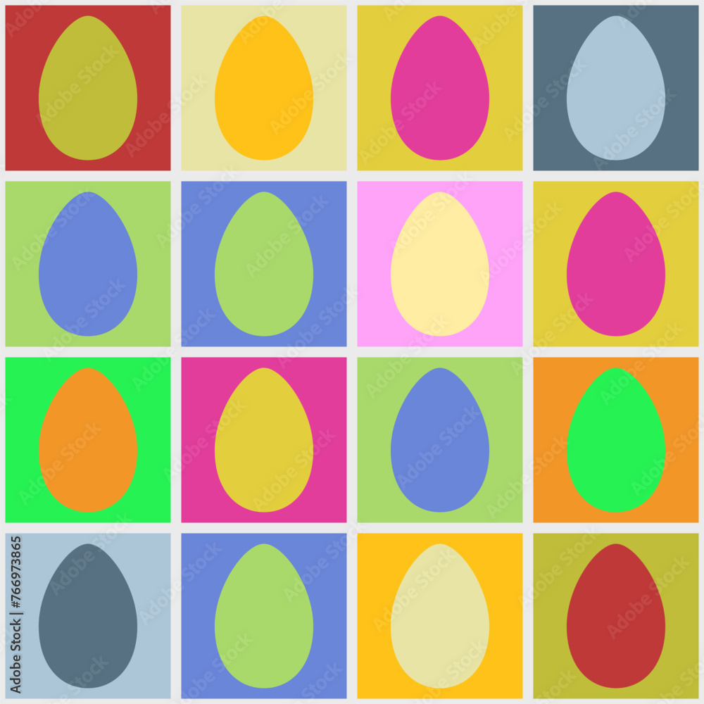 Poster easter eggs. seamless pattern. vector illustration. abstract geometric pattern