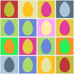 Easter eggs. Seamless pattern. Vector illustration. Abstract geometric pattern