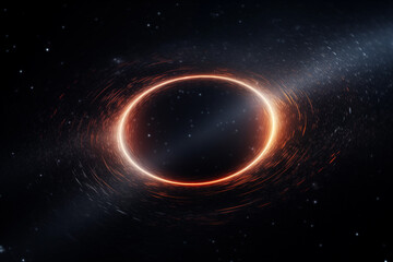 The black hole in the space galaxy.