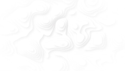 White paper topography relief. Abstract paper cut background. Realistic papercut decoration textured with wavy layers. White abstract paper carve template background.