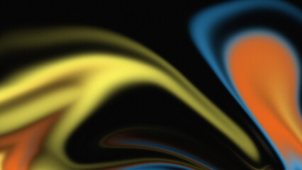 Orange, blue, and yellow Grainy noise texture gradient background