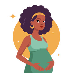 Pregnant black woman