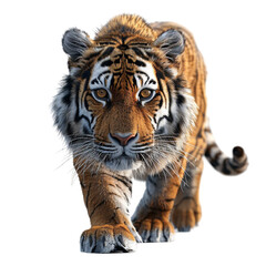 3d illustration of tiger animal portrait, generative ai
