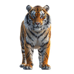 Obraz premium 3d illustration of tiger animal portrait, generative ai