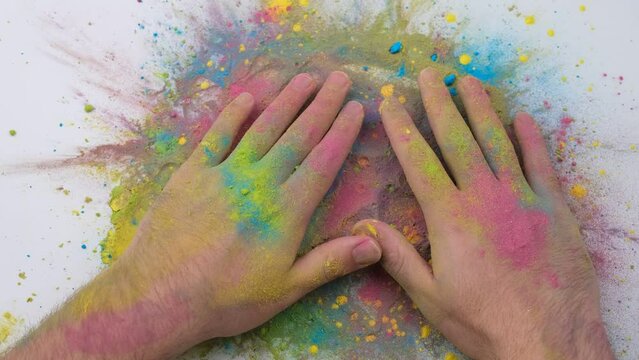Happy Holi Hand Colors