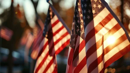 Foto op Plexiglas Remembering 9/11: Patriotic Tribute for Patriot Day in the USA © AIGen