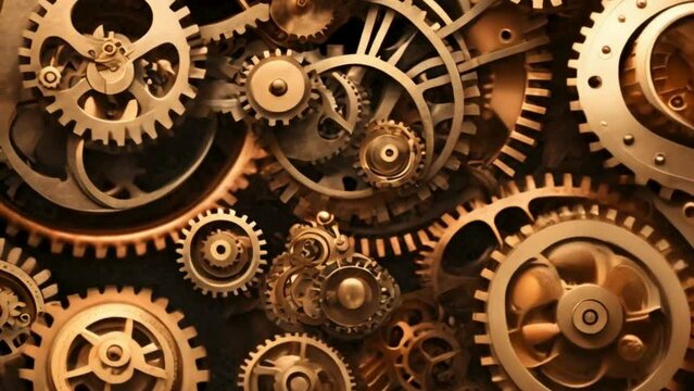 Take a closer look at the gears and cogs of old-fashioned equipment, showcasing the steampunk aesthetic through the incorporation of brass and copper accents