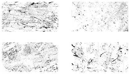 Abstract grunge distressed wall texture overlay background set.