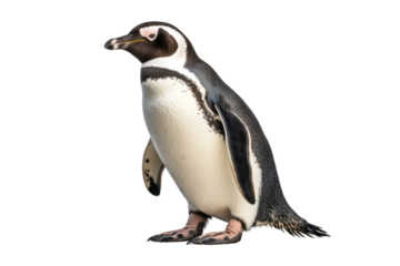 Penguin Standing on White Background. On a Clear PNG or White Background.
