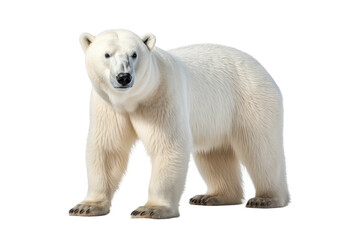 Polar Bear Standing on White Background. On a Clear PNG or White Background.