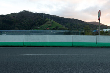 Road in the suburbs of Bilbao