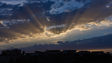 Sunset in the city of Braga