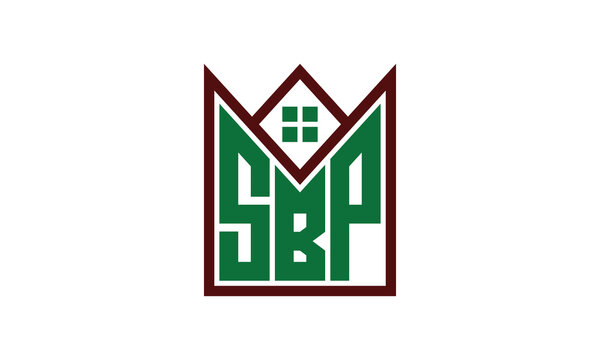 SBP initial letter builders real estate logo design vector. construction, housing, home marker, property, building, apartment, flat, compartment, business, corporate, house rent, rental, commercial