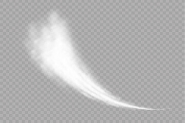 Aircraft condensation trails. Jet end smoke isolated vector set. Foggy jet trail or airplane, smoky effect after rocket illustration © Little Monster 2070
