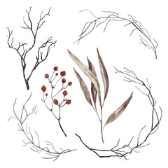 Halloween set with various accessories