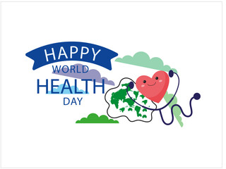 World health day logo , vector and illustration.