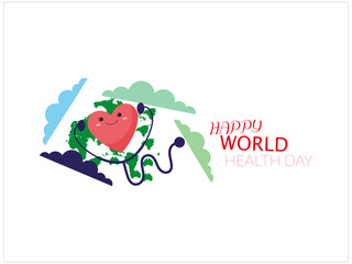 World health day logo , vector and illustration.